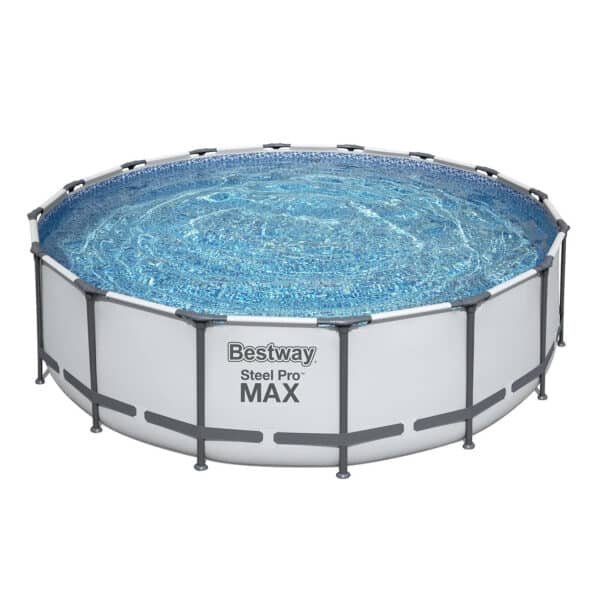 Bestway Steel Pro MAX 16′ x 48″ Frame Above Ground Swimming Pool Set with Sand Filter Pump