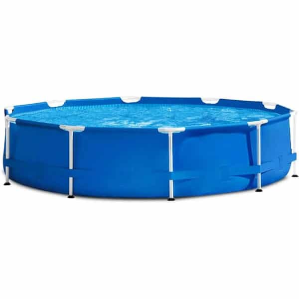 Person Outdoor Metal Frame Above Ground Round Swimming Pool with Easy Set-Up (Pump Included)