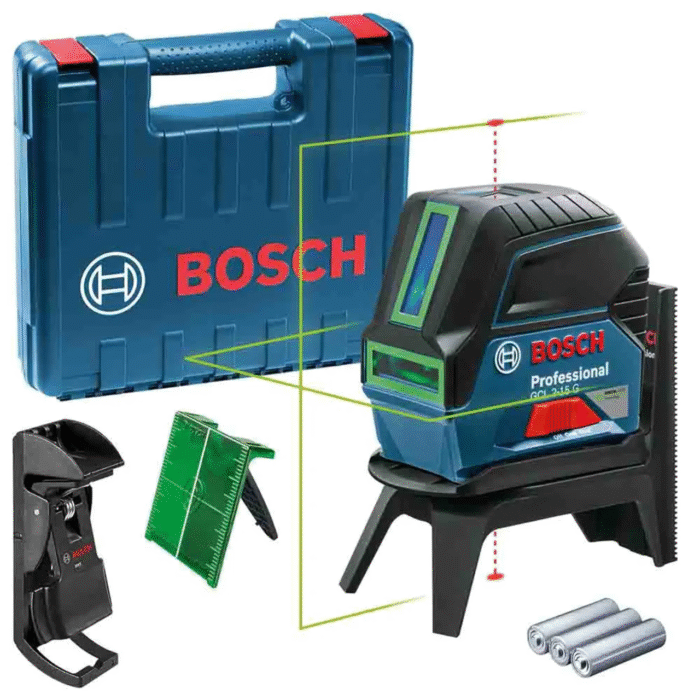 BOSCH Cross Line Laser Level with Plumb Green Beam GCL2-15G 0601066J00 - Image 1