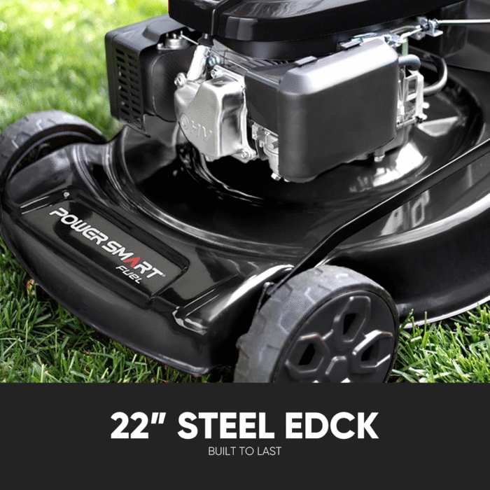 PowerSmart Self Propelled Gas Lawn Mower 22-inch with 170cc 4-Cycle OHV Engine RWD Single-Speed 2-in-1 Mulch and Bagger - Image 4