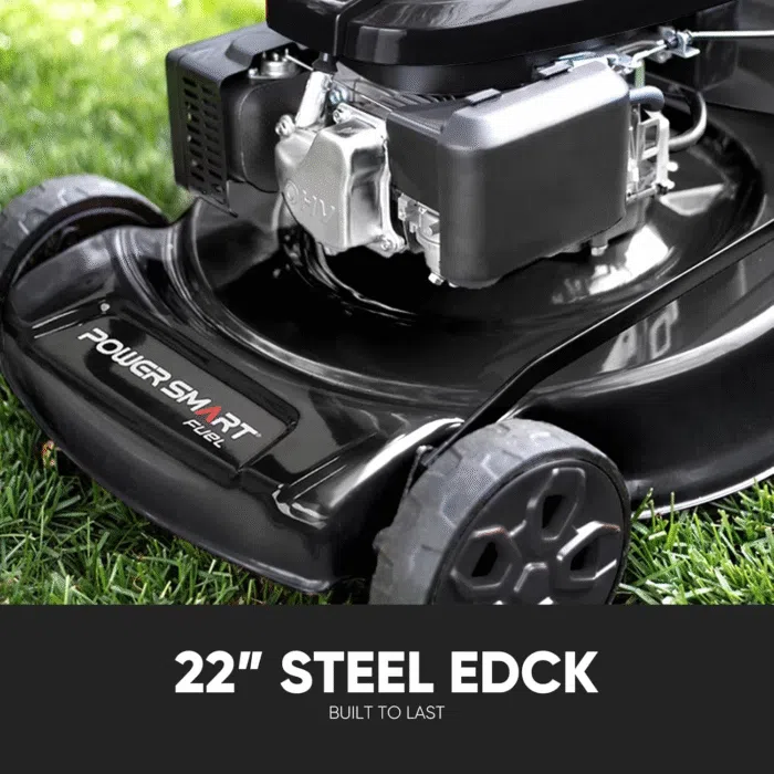 PowerSmart Self Propelled Gas Lawn Mower 22-inch with 170cc 4-Cycle OHV Engine RWD Single-Speed 2-in-1 Mulch and Bagger - Image 4