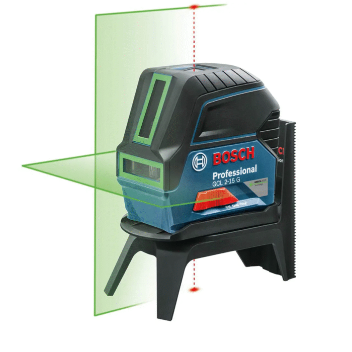 BOSCH Cross Line Laser Level with Plumb Green Beam GCL2-15G 0601066J00 - Image 2