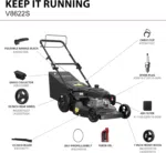 PowerSmart Self Propelled Gas Lawn Mower 22-inch with 170cc 4-Cycle OHV Engine RWD Single-Speed 2-in-1 Mulch and Bagger - Image 9