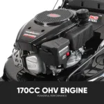 PowerSmart Self Propelled Gas Lawn Mower 22-inch with 170cc 4-Cycle OHV Engine RWD Single-Speed 2-in-1 Mulch and Bagger - Image 2