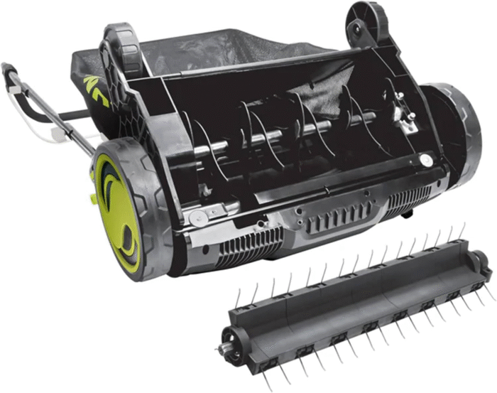 Sun Joe Electric Lawn Dethatcher & Scarifier with 13.2-Gal Bag, 13 Amp, 15 Inch, Black/Green - Heavy Duty Gardening Machine and Equipment for Lawn, Yard, and Grass, AJ805E - Image 9