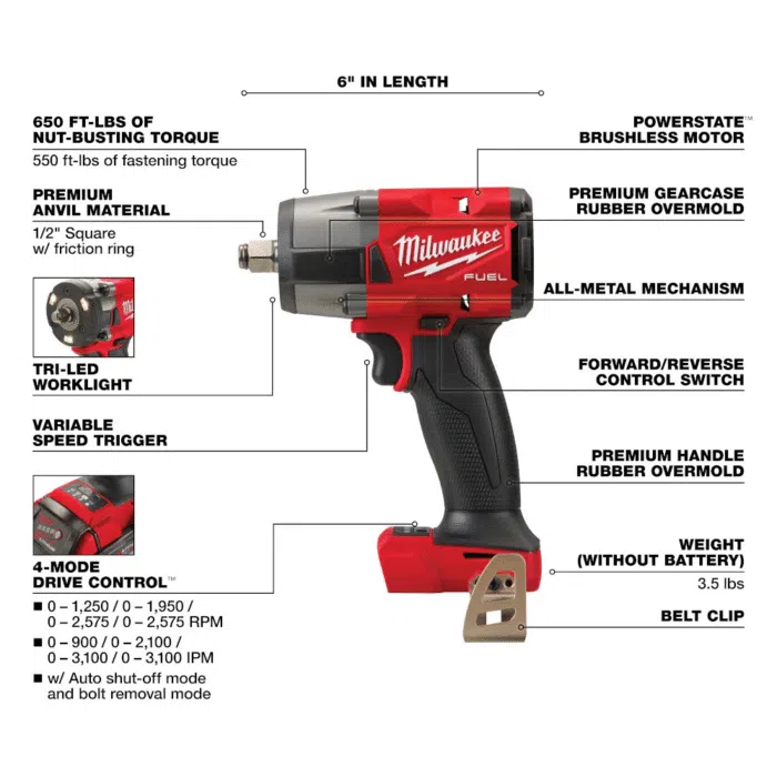 Milwaukee 3697-27 M18 Fuel 7-Tool Combo Kit - Image 4