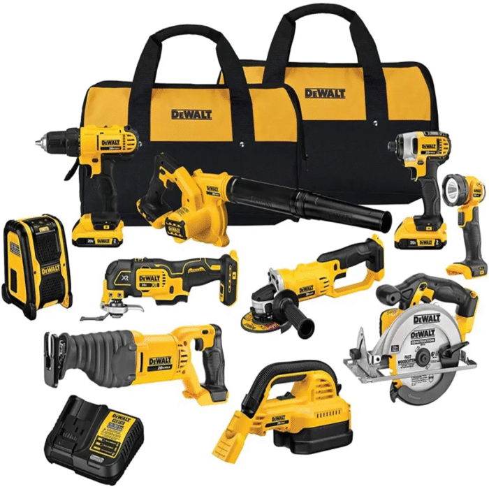 DEWALT 20V Max Cordless Drill Combo Kit, 10-Tool (DCK1020D2) - Image 1