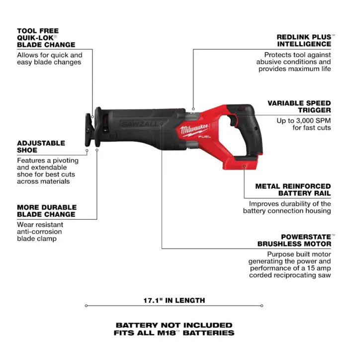 Milwaukee 3697-27 M18 Fuel 7-Tool Combo Kit - Image 7