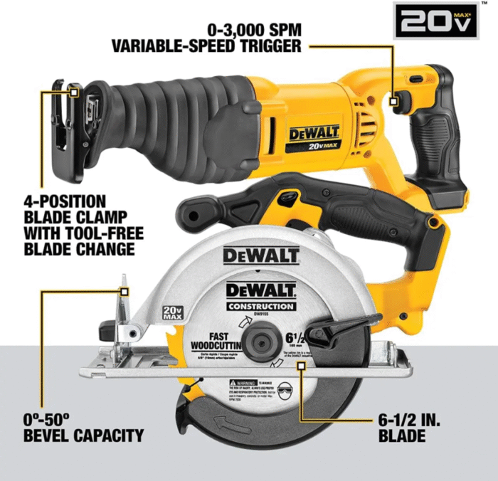 DEWALT 20V Max Cordless Drill Combo Kit, 10-Tool (DCK1020D2) - Image 4